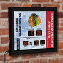 Scoreboard Wall Clock, Chicago Blackhawks