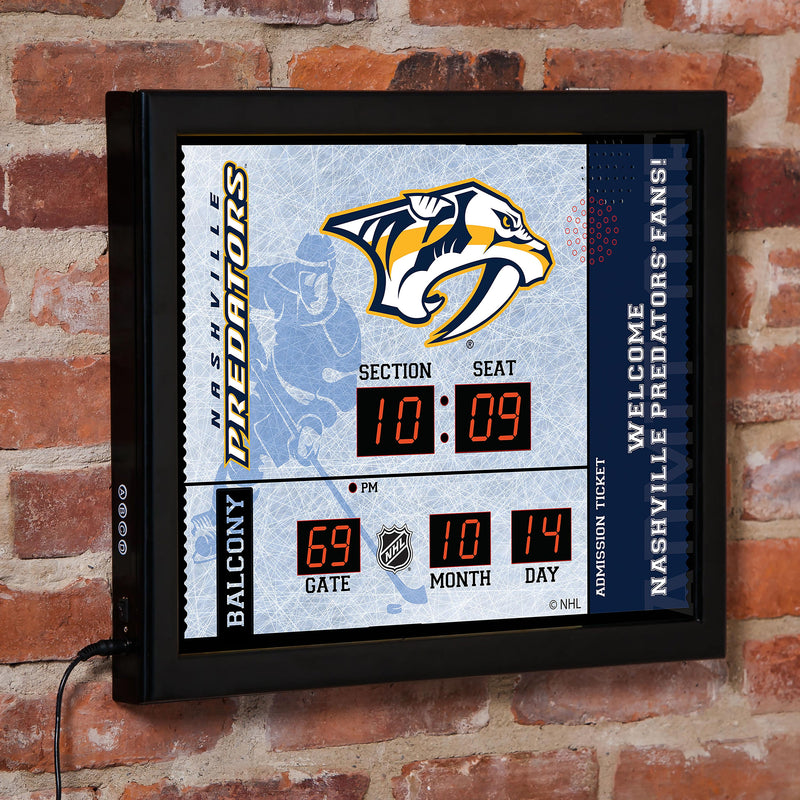 Scoreboard Wall Clock, Nashville Predators