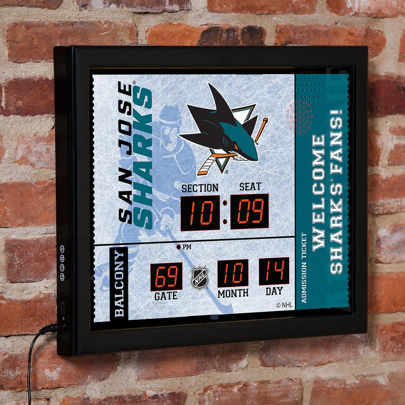 Scoreboard Wall Clock, San Jose Sharks