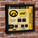 Scoreboard Wall Clock, Iowa