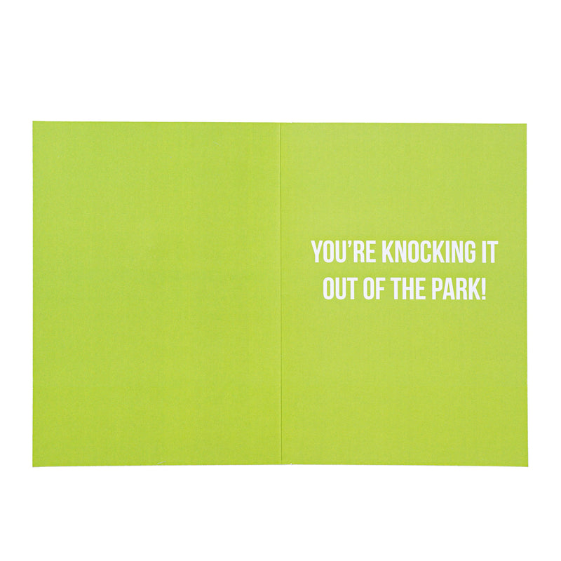 You're knocking it out of the Park Baseball Manual Motion Card