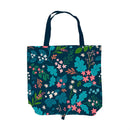 Bursting Botanicals Tote Foldable Compact Tote Bag, 15.5"L x 4.5"W x 16.5"H