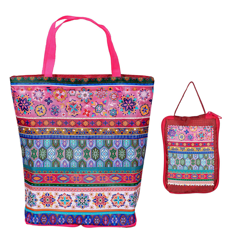 Geometric Tapestry Compact Tote Bag