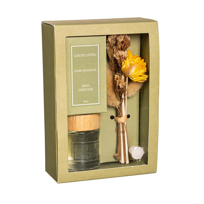 6" Glass Fragrance Diffuser with Dried Floral