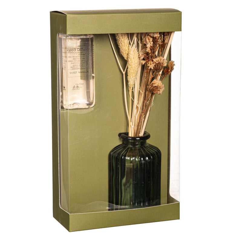 9.25" Glass Fragrance Diffuser with Dried Floral