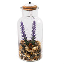 7" LED Glass Jar with floral in CDU