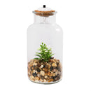 7" LED Glass Jar with floral in CDU