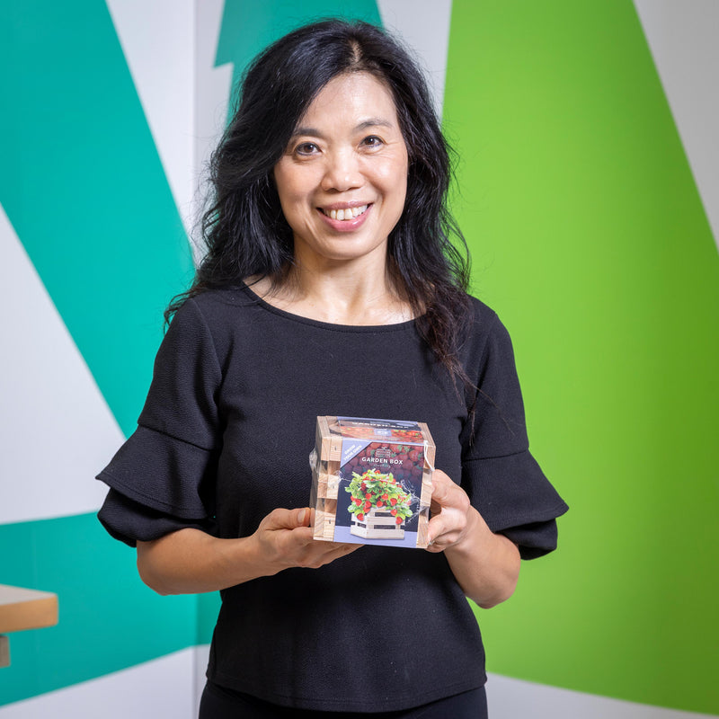 Strawberry Grow Kit in Wooden Crate
