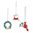 1.75" Crystal Holiday Icon Hanging Decor in CDU
