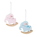 Rocking Elephant Wood Hanging D√©cor, 5"