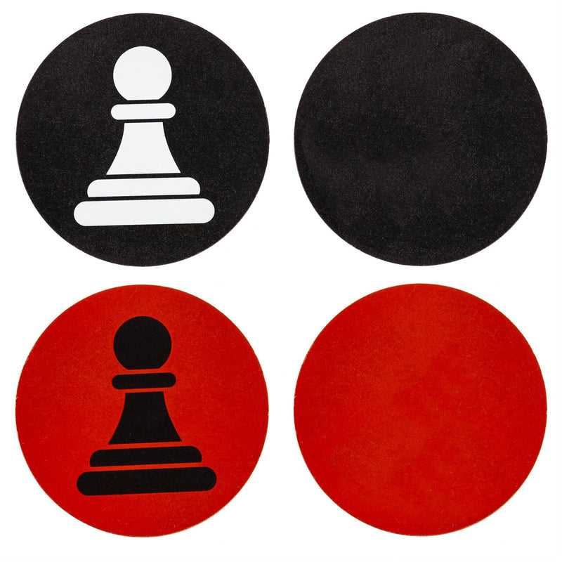 Outdoor Reversible Game Set with Storage Bag, Checkers/Chess