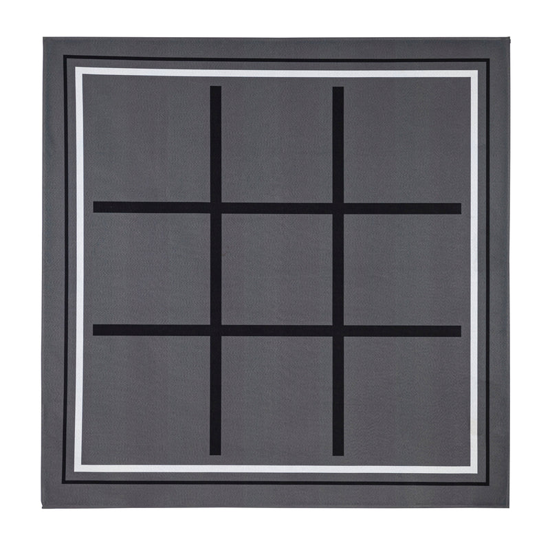 Outdoor Reversible Game Set with Storage Bag, Tick-Tack-Toe/Bullseye,7oyg002