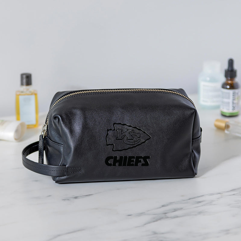 Kansas City Chiefs, Embossed Toiletry Bag, Black