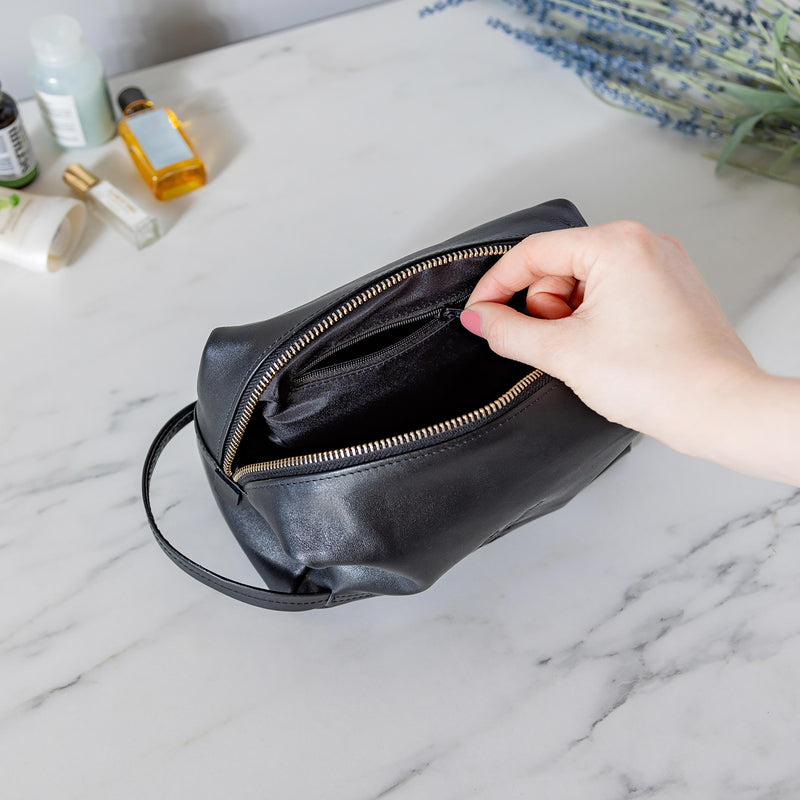 Miami Marlins, Embossed Toiletry Bag, Black