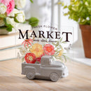 Floral Truck "Fresh Flower Market" Resin and Acrylic Table Décor, 6"L