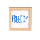5" Square Wood Table Sign in CDU, Patriotic