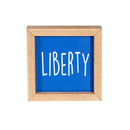 5" Square Wood Table Sign in CDU, Patriotic