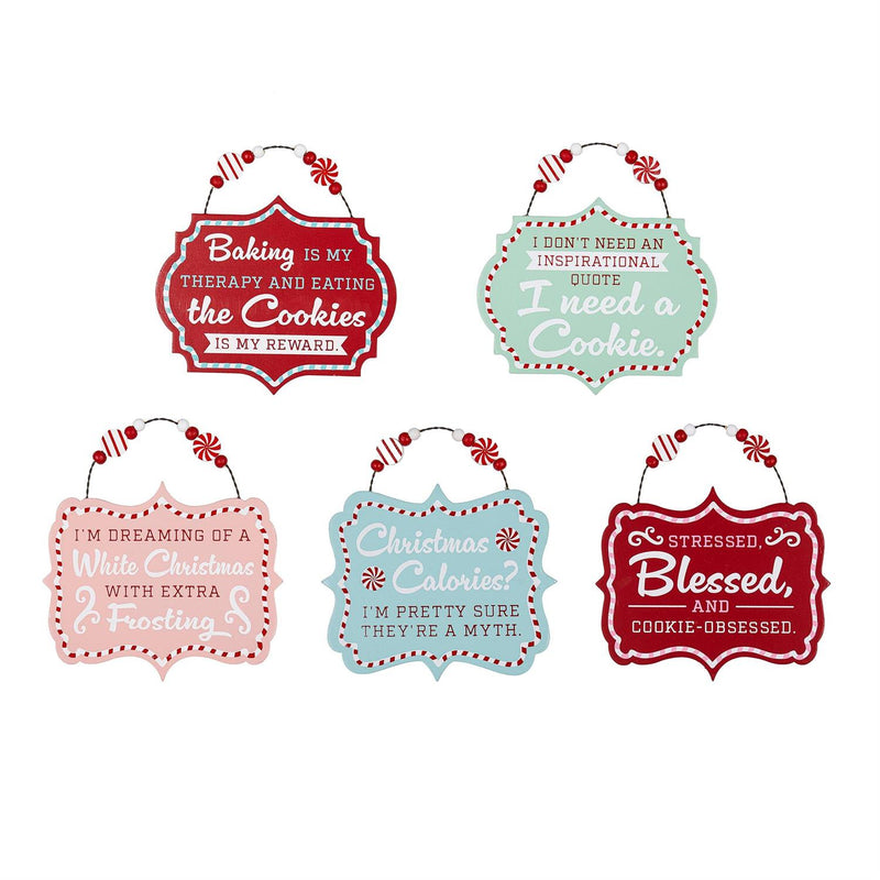 6.5" Wood Signs with Baking Messaging on Display