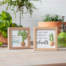 Cottage Garden Trinket Wood and Resin Raised Sign Plant Talk, 4", Asst of 2, CDU