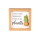 Cottage Garden Trinket Wood and Resin Raised Sign Plant Talk, 4", Asst of 2, CDU