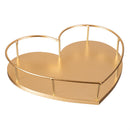 Heart Shaped Wood and Metal Tray, 10"L