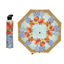 Evergreen Gifts,Autumn Floral Compact Manual Umbrella,38.2x38.2x22.44 Inches