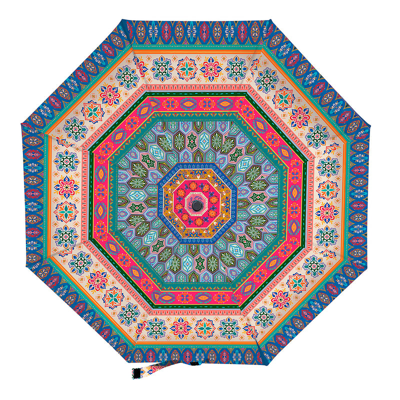 Geometric Tapestry Compact Manual Umbrella
