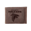 Front Pocket Wallet w/ RFID Blocking, Atlanta Falcons, Brown
