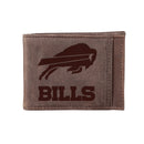 Front Pocket Wallet w/ RFID Blocking, Buffalo Bills, Brown