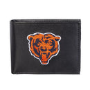 Chicago Bears Black Bi-Fold Embroidered Wallet w/ RFID Blocking