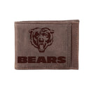 Front Pocket Wallet w/ RFID Blocking, Chicago Bears, Brown
