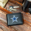 Dallas Cowboys Black Bi-Fold Embroidered Wallet w/ RFID Blocking