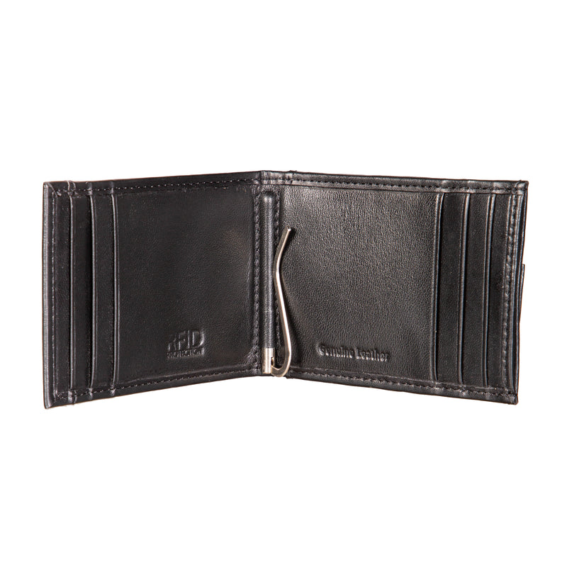 Front Pocket Wallet w/ RFID Blocking, Detroit Lions, Black