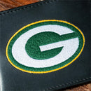 Green Bay Packers Black Bi-Fold Embroidered Wallet w/ RFID Blocking