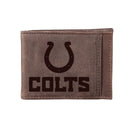 Front Pocket Wallet w/ RFID Blocking, Indianapolis Colts, Brown