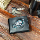 Philadelphia Eagles Black Bi-Fold Embroidered Wallet w/ RFID Blocking