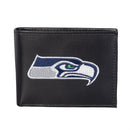 Seattle Seahawks Black Bi-Fold Embroidered Wallet w/ RFID Blocking