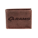 Los Angeles Rams, Bi-Fold Wallet, Brown, CH, 100% Genuine Leather