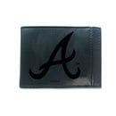Atlanta Braves Front Pocket Wallet w/ RFID Blocking Black