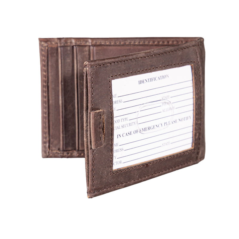 Atlanta Braves Front Pocket Wallet w/ RFID Blocking Brown