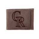 Colorado Rockies Front Pocket Wallet w/ RFID Blocking Brown