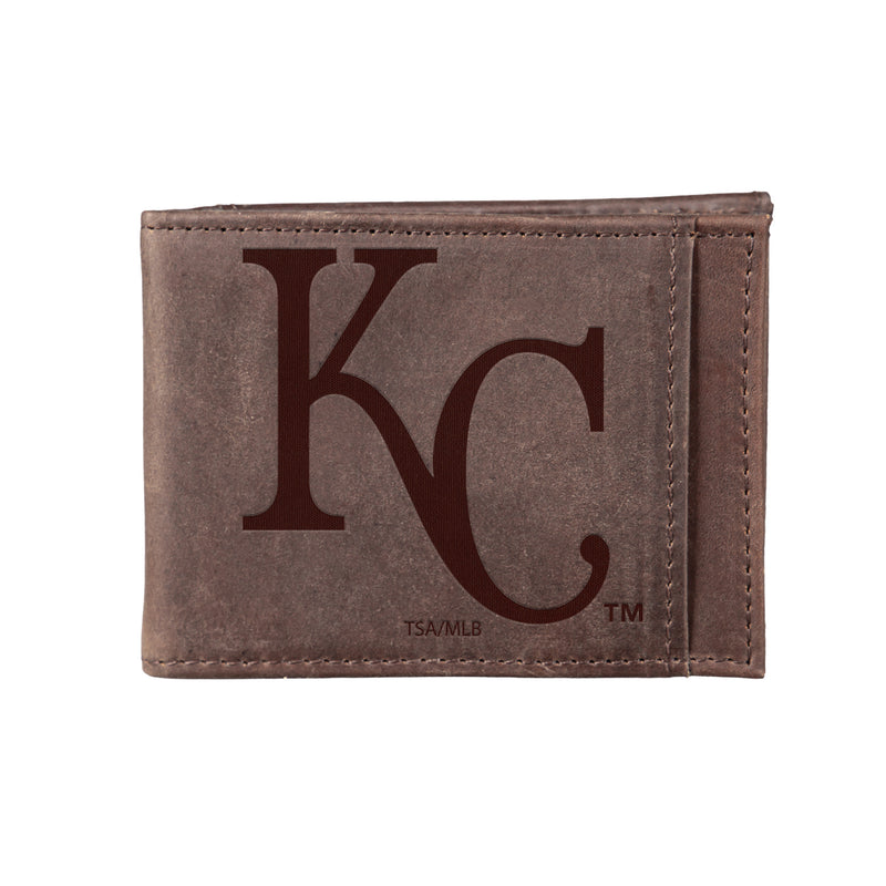 Kansas City Royals Front Pocket Wallet w/ RFID Blocking Brown