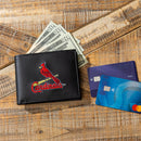 St Louis Cardinals Black Bi-Fold Embroidered Wallet w/ RFID Blocking