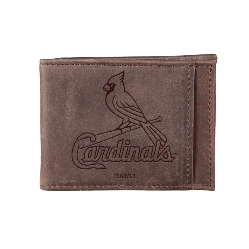 St Louis Cardinals Front Pocket Wallet w/ RFID Blocking Brown