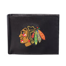 Chicago Blackhawks Black Bi-Fold Embroidered Wallet w/ RFID Blocking