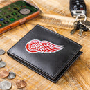 Detroit Red Wings Black Bi-Fold Embroidered Wallet w/ RFID Blocking