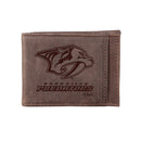 Front Pocket Wallet w/ RFID Blocking, Nashville Predators, Brown
