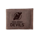 Front Pocket Wallet w/ RFID Blocking, New Jersey Devils, Brown