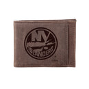 Front Pocket Wallet w/ RFID Blocking, New York Islanders, Brown