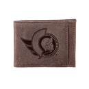 Front Pocket Wallet w/ RFID Blocking, Ottawa Senators, Brown